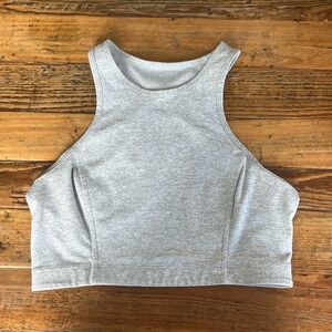 Outdoor voices gray high neck cropped top